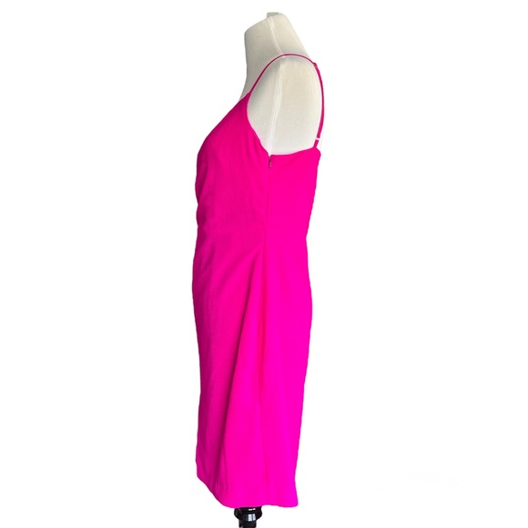 Black Halo Esthero Dress Stretch Pebble Crepe in Vibrant Pink Women’s 14 - Picture 8 of 10
